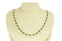 Load image into Gallery viewer, 14K Oval Natural Sapphire Cabochon 27Cttw Chain Necklace 16.25&quot; Yellow Gold