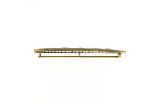 Load image into Gallery viewer, 14K 0.42 Ctw Art Deco Diamond Filigree Oval Bar Pin/Brooch Yellow Gold