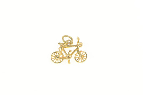 14K 3D Bike Bicycle Cycling Travel Sport Charm/Pendant Yellow Gold