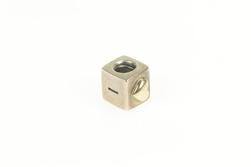Sterling Silver Pandora I Love You Heart Block Square Charm/Pendant