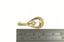 Load image into Gallery viewer, 14K 1950&#39;s Diamond Tear Drop Fringe Dangle Pendant Yellow Gold