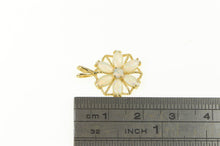 Load image into Gallery viewer, 14K Opal Flower Snow Flake Cluster Statement Pendant Yellow Gold