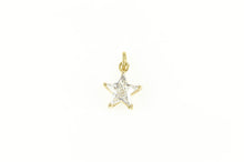Load image into Gallery viewer, 14K Star Cubic Zirconia Solitaire Simple Charm/Pendant Yellow Gold