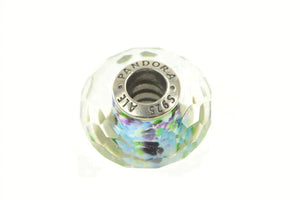 Sterling Silver Pandora Tropical Sea Glass Murano Designer Charm/Pendant