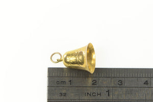 14K Victorian 3D Articulated Wedding Bell Charm/Pendant Yellow Gold