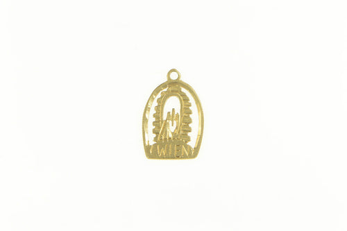 14K Wien Vienna Austria Travel Souvenir Charm/Pendant Yellow Gold