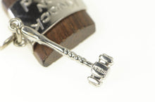 Load image into Gallery viewer, Sterling Silver Knock On Wood Saying Hope Good Lucky Charm/Pendant