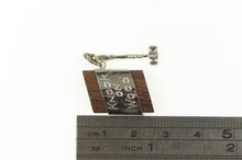 Load image into Gallery viewer, Sterling Silver Knock On Wood Saying Hope Good Lucky Charm/Pendant