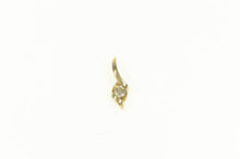 Load image into Gallery viewer, 14K Simple Diamond Solitaire Wavy Classic Pendant Yellow Gold