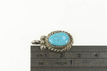 Load image into Gallery viewer, Sterling Silver Oval Turquoise Native American Simple Pendant