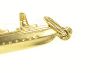 Load image into Gallery viewer, 14K 3D France Cruise Ship Liner Boat Travel Charm/Pendant Yellow Gold