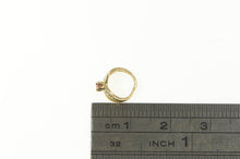 Load image into Gallery viewer, 10K Ruby Inset July Birthstone Tiny Cute Ring Charm/Pendant Yellow Gold