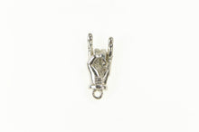 Load image into Gallery viewer, Sterling Silver 3D Hand Sign Horns Rock &amp; Roll Charm/Pendant