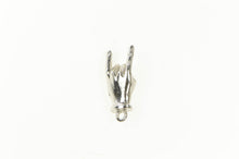 Load image into Gallery viewer, Sterling Silver 3D Hand Sign Horns Rock &amp; Roll Charm/Pendant