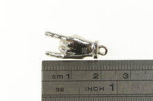 Load image into Gallery viewer, Sterling Silver 3D Hand Sign Horns Rock &amp; Roll Charm/Pendant