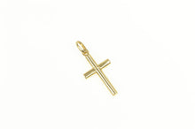 Load image into Gallery viewer, 14K Classic Christian Faith Cross Symbol Charm/Pendant Yellow Gold