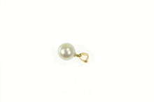 Load image into Gallery viewer, 14K Blue Green Pearl Simple Classic Charm/Pendant Yellow Gold