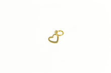 Load image into Gallery viewer, 14K Heart Love Symbol Cut Out Cute Classic Charm/Pendant Yellow Gold