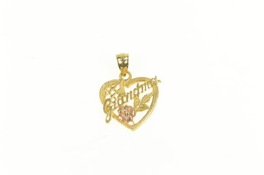 14K #1 Number One Grandma Grandmother Charm/Pendant Yellow Gold