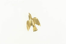 Load image into Gallery viewer, 14K High Relief Bird Dove Peace Symbol Charm/Pendant Yellow Gold