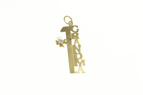 14K #1 Number One Grandma Mother's Day Charm/Pendant Yellow Gold