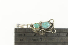 Load image into Gallery viewer, Sterling Silver Native American Sharon Cisco Navajo Turquoise Pendant