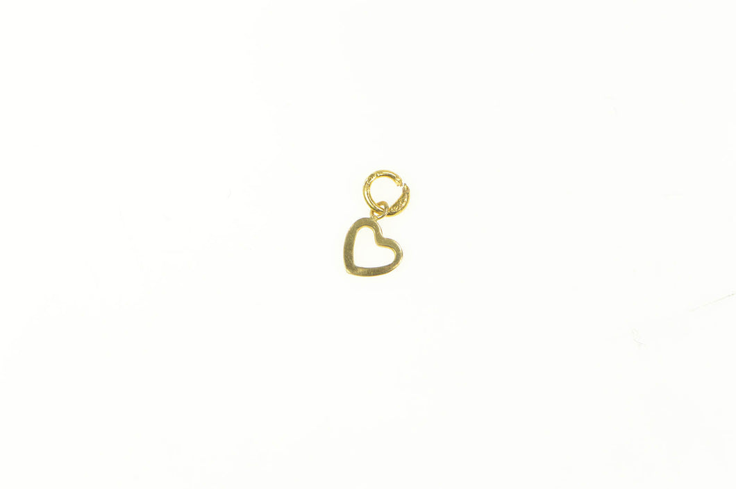 14K Heart Love Symbol Classic Simple Cute Charm/Pendant Yellow Gold