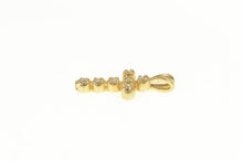 Load image into Gallery viewer, 14K Diamond Classic Cross Christian Faith Symbol Pendant Yellow Gold
