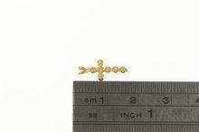 Load image into Gallery viewer, 14K Diamond Classic Cross Christian Faith Symbol Pendant Yellow Gold