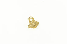 Load image into Gallery viewer, 14K 3D Woven Picnic Basket Charm/Pendant Yellow Gold