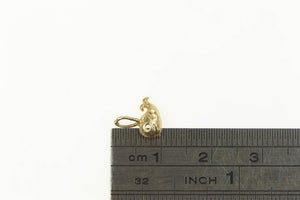 14K Cute Whale Tiny Ocean Animal Charm/Pendant Yellow Gold