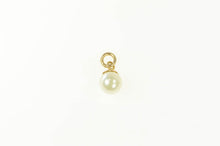 Load image into Gallery viewer, 14K 6.3mm Classic Simple Tiny Pearl Charm/Pendant Yellow Gold