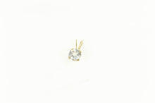 Load image into Gallery viewer, 14K Round Solitaire Classic Simple Cubic Zirconia Pendant Yellow Gold
