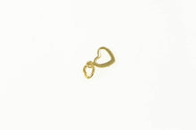 Load image into Gallery viewer, 14K Plain Heart Cut Out Simple Small Cute Charm/Pendant Yellow Gold