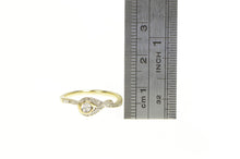 Load image into Gallery viewer, 10K Diamond Encrusted Loop Design Promise Ring Yellow Gold