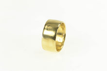 Load image into Gallery viewer, 18K 8.4mm Wide Simple Plain Statement Band Ring Yellow Gold