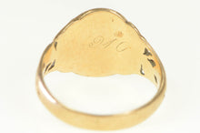 Load image into Gallery viewer, 14K 1910 Victorian IS Monogram Initial Engraved Ring Yellow Gold