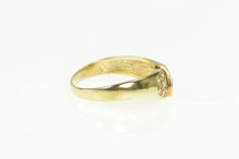 Load image into Gallery viewer, 14K Sapphire Loop Diamond Cluster Accent Ring Yellow Gold
