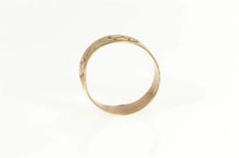 Load image into Gallery viewer, 10K 7.6mm Victorian Floral Rose Pattern Band Ring Yellow Gold