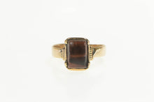 Load image into Gallery viewer, 10K Victorian Ornate Ox&#39;s Eye Squared Ring Yellow Gold