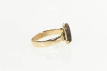 Load image into Gallery viewer, 10K Victorian Ornate Ox&#39;s Eye Squared Ring Yellow Gold