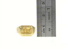 14K 1919 Chesapeake Bay Bridge EWR Engraved Ring Yellow Gold