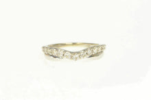 Load image into Gallery viewer, 14K 0.42 Ctw Diamond Curved Layered Look Wedding Ring White Gold