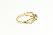 Load image into Gallery viewer, 10K Flower Diamond Cluster Promise Statement Ring Yellow Gold
