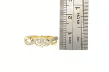 Load image into Gallery viewer, 10K Flower Diamond Cluster Promise Statement Ring Yellow Gold