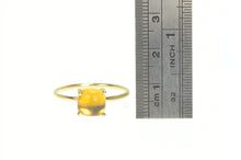 Load image into Gallery viewer, 14K Squared Sim. Citrine Cabochon Statement Ring Yellow Gold