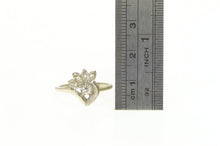 Load image into Gallery viewer, 14K 1950&#39;s Floral Diamond Ornate Bypass Ring White Gold