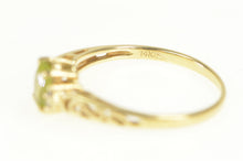 Load image into Gallery viewer, 14K Peridot Oval Diamond Accent Statement Ring Yellow Gold