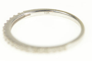 10K 0.20 Ctw Classic Diamond Wedding Band Ring White Gold