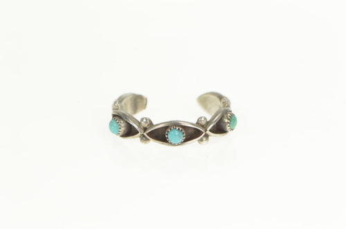 Sterling Silver Native American Turquoise Navajo Band Ring